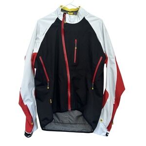 Mavic Rain Ride Jacket Ergo Cuff  Pockets Red White Size XL